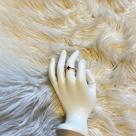 Gold & Blue  Cross Ring - Picture 1 of 1